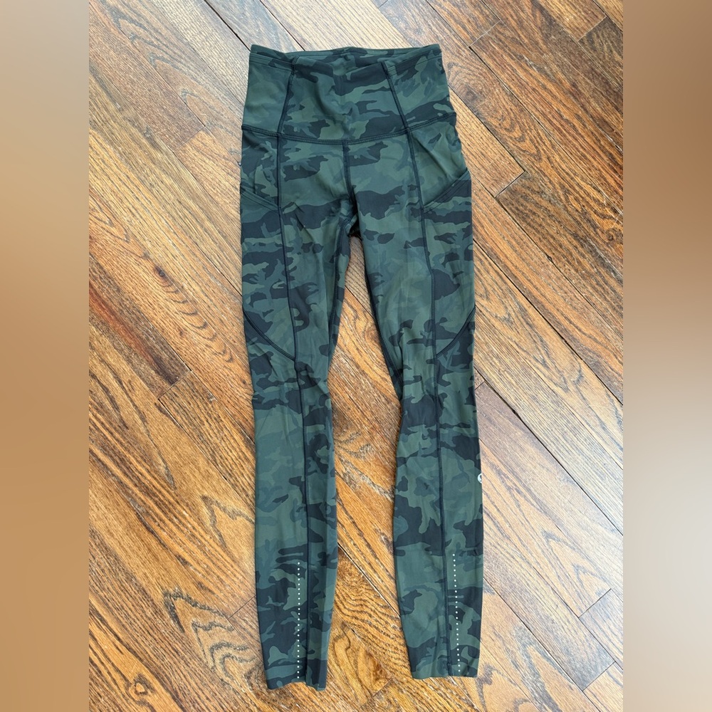 Lululemon Camo Fast and Free Leggings